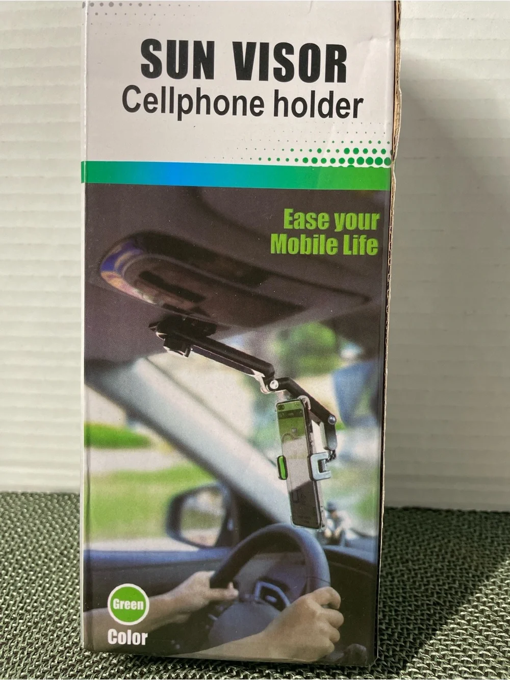 Sun Visor Cellphone Holder - Green
